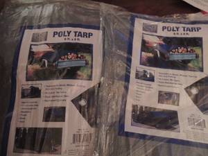 lot 170 image: POLY TARPS  6 X 8 FT.  Qty 2