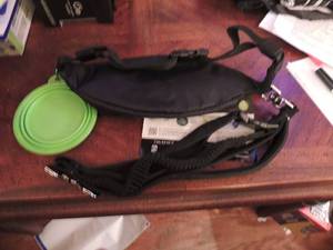 lot 168 image: Doggie fanny pack  leash, bowl and waste bags  NEW IN PKG