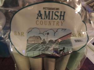 lot 143 image: PETERSHEIM AMISH SOAP  5 BARS IN PKG  -NEW
