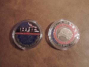 lot 177 image: VETERAN  CHALLENGE COINS QTY 2  THANK YOU FOR YOUR SERVICE