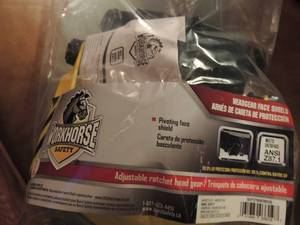 lot 178 image: WORKHORSE  FACE SHEILD HEAD GEAR   NEW IN PKG