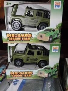 lot 180 image: DINOSAUR RESCUE  JEEP  TOYS - NEW   QTY 2   JUST IN TIME FOR CHRISTMAS