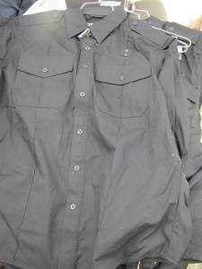 lot 26 image: 5..11 tactical shirts sizes medium, large, pants size us 34  black in color