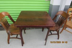 lot 84 image: STACKMORE BREAK DOWN WOOD TABLE