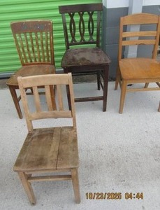 lot 86 image: VARIOUS WOOD CHAIRS
