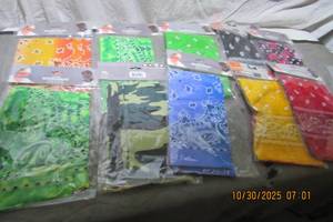 lot 111 image: BANDANAS 3PACKS- STILL SEALED