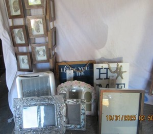 lot 96 image: PICTURE FRAMES LIKE NEW AND SMALL ART