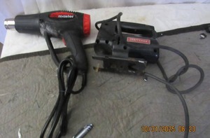 lot 41 image: CRAFTSMAN JIGSAW ANS DRILL MASTER HEAT GUN