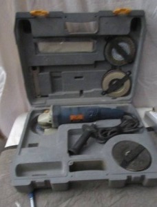 lot 36 image: RYOBI 4.5 ANGLE GRINDER IN CASE