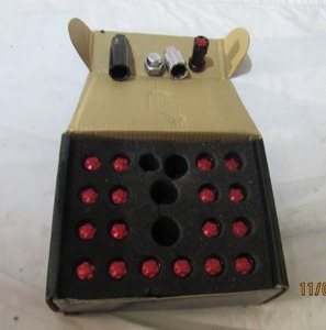 lot 162 image: DWAMO TOURING RED LUGNUT COVER AS IS GREAT SHAPE