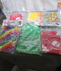 lot 113 image: BANDANAS  3PK X5 AND BANDANAS SINGLE PAK X 9