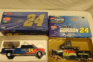 lot 47 image: Jeff Gordon 164 scale Hauler and 124 scale Dually truck - 2 total