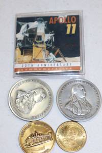 lot 163 image: Commemorative coins Apollo 11, George Washington, Mount Vernon, Legionis