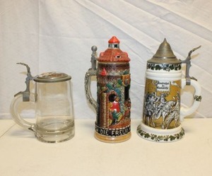 lot 135 image: Beer steins - 3 total