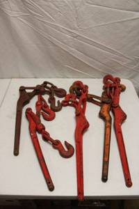 lot 179 image: Lever chain binders - 5 total as shown