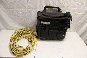 lot 182 image: Toughbuilt rolling tool box and extension cord