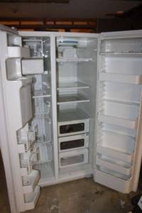 lot 201 image: Maytag side by side Refrigerator model MSD2758GEW as shown