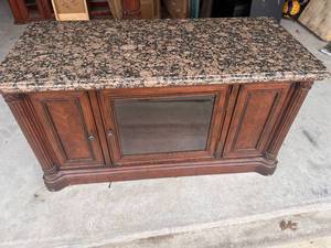 lot 236 image: Newly added....Stone topped cabinet  47