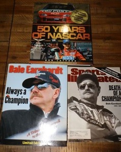 lot 238 image: Newly added....Dale EarnhardtNASCAR books and magazine