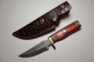 lot 62 image: Straight back knife with Sheath