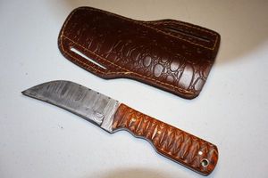 lot 69 image: Drop point knife with sheath