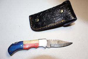 lot 73 image: Texas handle folding pocket knife with sheath