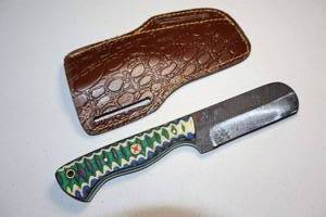 lot 75 image: Cowboy Bull Cutter knife with sheath