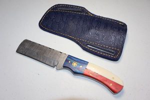 lot 82 image: Texas handle Cowboy Bull Cutter knife with sheath