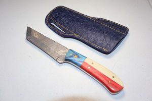 lot 83 image: Texas handle Tanto knife with sheath