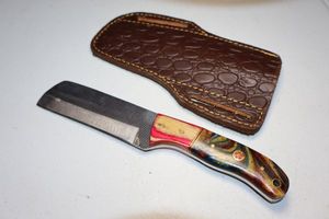 lot 84 image: Sheepsfoot knife with sheath