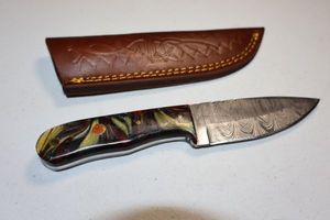 lot 166 image: Drop point knife with sheath