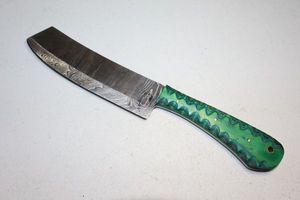 lot 229 image: Narrow Cleaver 6 blade with green handle