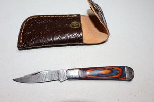 lot 294 image: Folding pocket knife with sheath