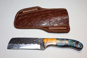 lot 299 image: Sheepsfoot knife with sheath