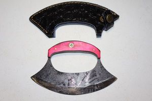 lot 350 image: Ulu knife with sheath
