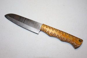 lot 374 image: Kitchen knife with 4.75 blade with yellow handle