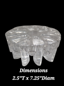 lot 156 image: VINTAGE GLASS STAND. CANDLE WARMER TRIVET OR PLATE WARMER STAND. DESIGNED IN WEST GERMANY BY GEORG SCHUTTE FOR BEL MONDO IN 1980S