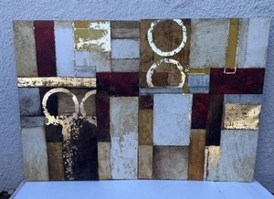 lot 9 image: 2 PIECE CANVAS ART. Each canvas measures 31T x 23.5W.