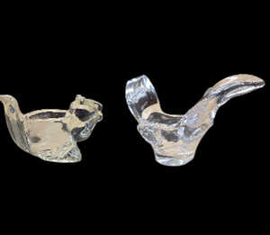 lot 79 image: SQUIRREL AND BIRD VOTIVE CANDLE HOLDERS