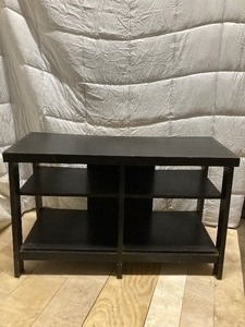 lot 249 image: BLACK WOOD ENTERTAINMENT TABLE 28.5T x 47W.