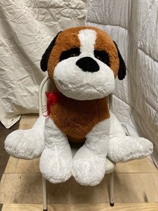 lot 265 image: Big Brown, Black, &amp White Saint Bernard stuffed animal,  30T   25W