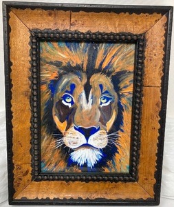 lot 273 image: Picture of a Lion in Frame  10L  8W