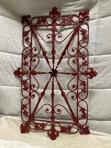 lot 191 image: VINTAGE RED GARDEN ART 42T x 28W.