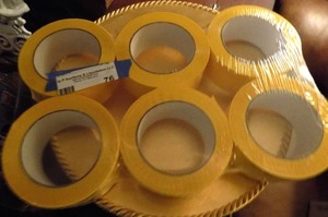 lot 76 image: Yellow packing tape 6 PACK