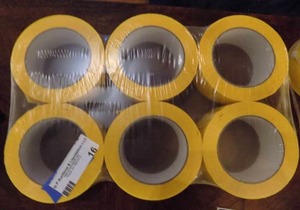 lot 16 image: Yellow packing tape 6 PACK