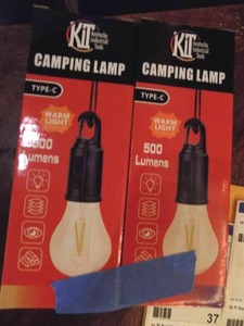 lot 103 image: KIT Rechargeable camping bulb TYPE-C QTY 2