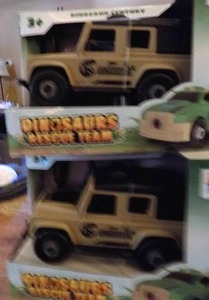 lot 57 image: DINOSAUR RESCUE TEAM - THEMED FRICTION JEEPS QTY 2