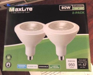lot 80 image: 2 PACK MAXLITE  80W FLOODLIGHTS