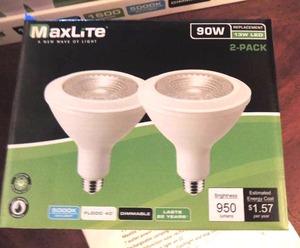 lot 114 image: MAXLITE 2 PACK 100W FLOODLIGHT