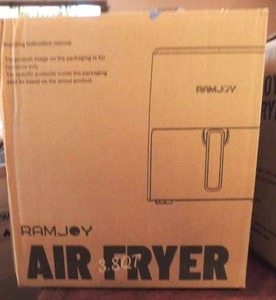 lot 86 image: Ramjoy Air Fryer 3.8 quart NEW